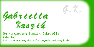 gabriella kaszik business card